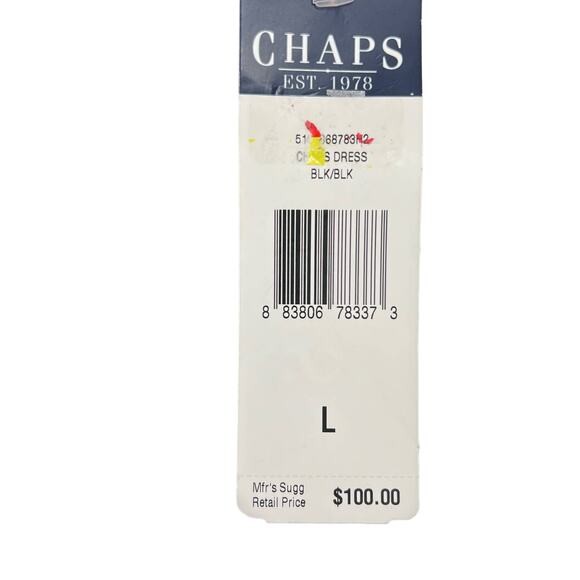 Chaps Sequin Shimmer Trim Ruched Waist Sleeveless Dress Womens Size Large - Picture 5 of 6